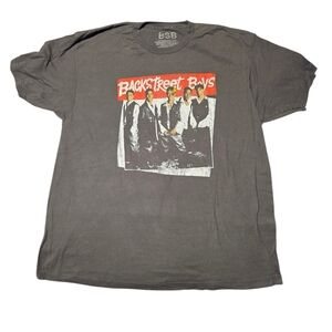 Backstreet Boys 90s Boy Band Gray  Graphic Tshirt Size Xlarge.